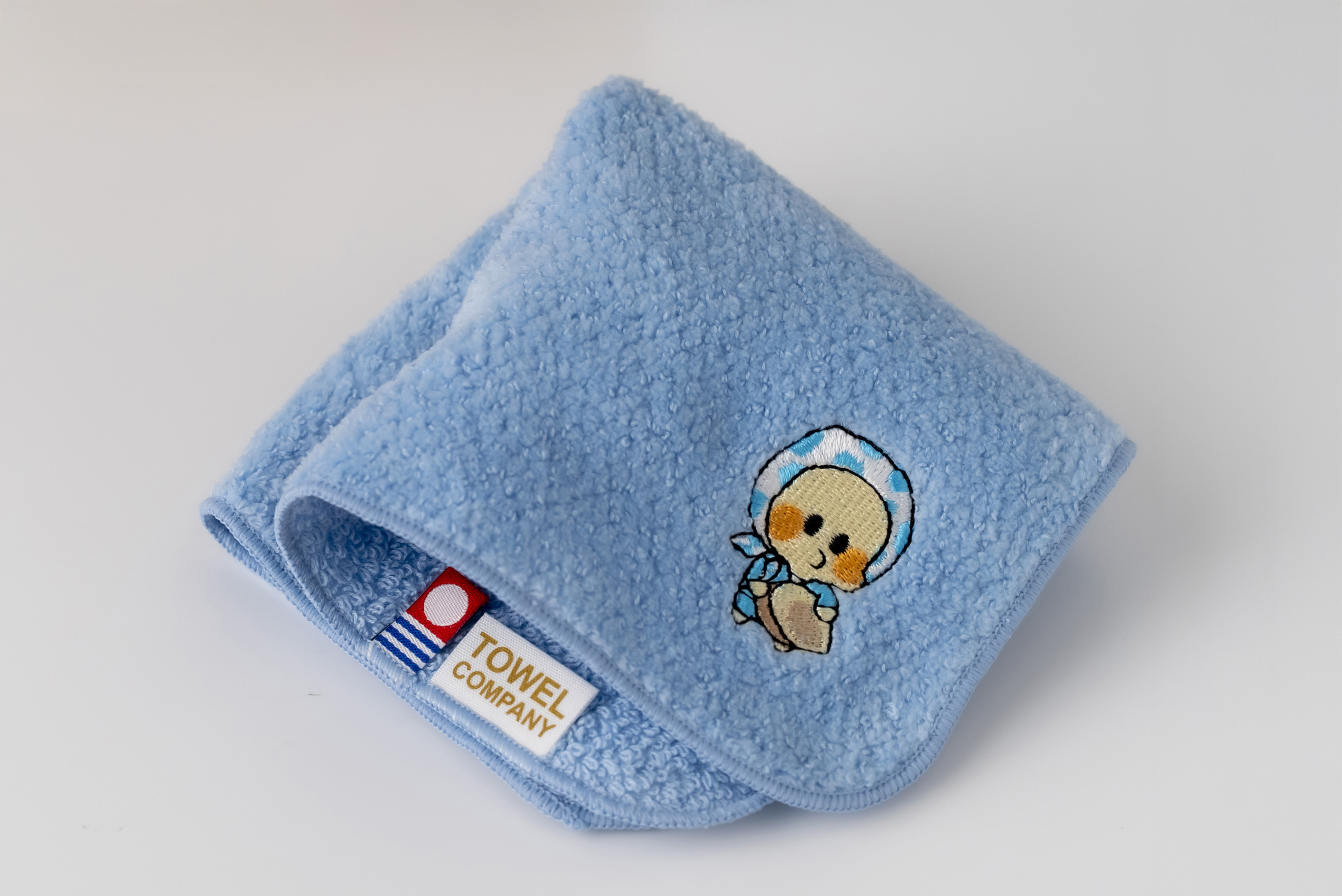 山陰のおみやげ本舗 なかうら / どまんくん刺繡今治タオルハンカチ(ブルー)
